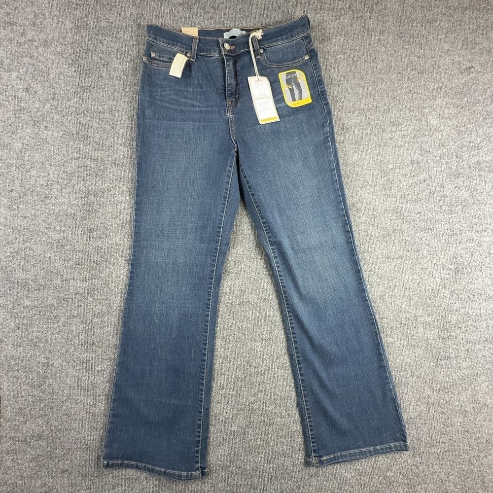 Levi's Perfectly Slimming 512 Jeans Womens 14 Stone Wash Blue High Rise Bootcut